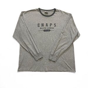 Chaps Ralph Lauren Vintage 90s Grey Long Sleeve Shirt